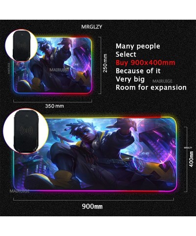 RGB Wireless Charging LED Arcane Mouse Pad Ekko Game Accessories Charger Mat Gaming MousePad Typec League of Legends Carpet R...