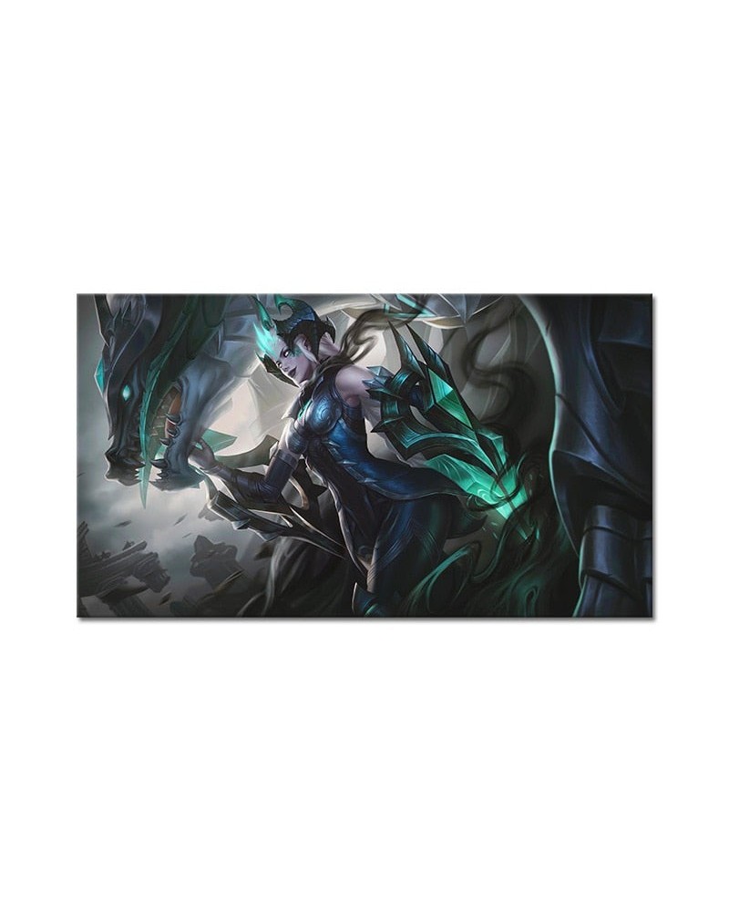 "Ruined" Shyvana "The Half Dragon" Poster - Canvas Painting $8.99 Posters