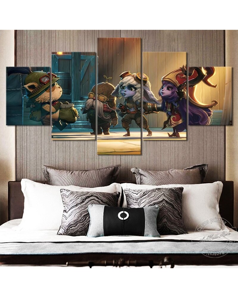 Yordles Kennen Tristana Teemo Corki Lulu Poster - Canvas Painting $11.85 Posters