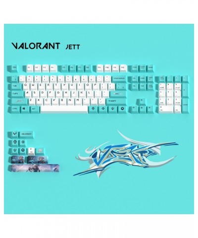 Valorant Jett Custom Full Set Keycaps - Best Gift for Valorant Player - Gamer Keycap Series $17.99 Valorant Keycaps