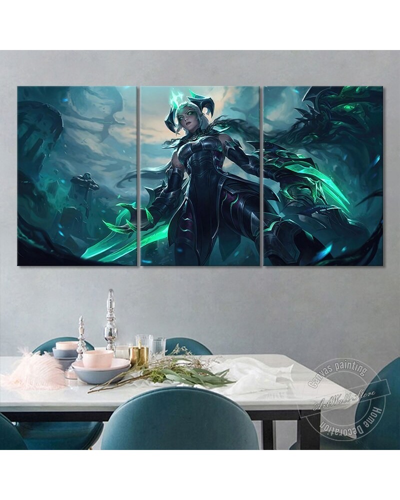 Shyvana "The Half-Dragon Ruined" Poster - Canvas Painting $17.81 Posters