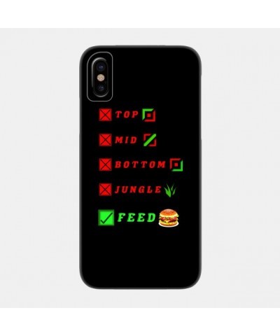 league of legends top mid bottom jungle feed lol funny design Case TP2209 $6.68 Phone Cases