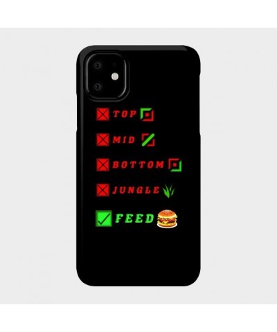 league of legends top mid bottom jungle feed lol funny design Case TP2209 $6.68 Phone Cases