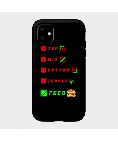 league of legends top mid bottom jungle feed lol funny design Case TP2209 $6.68 Phone Cases