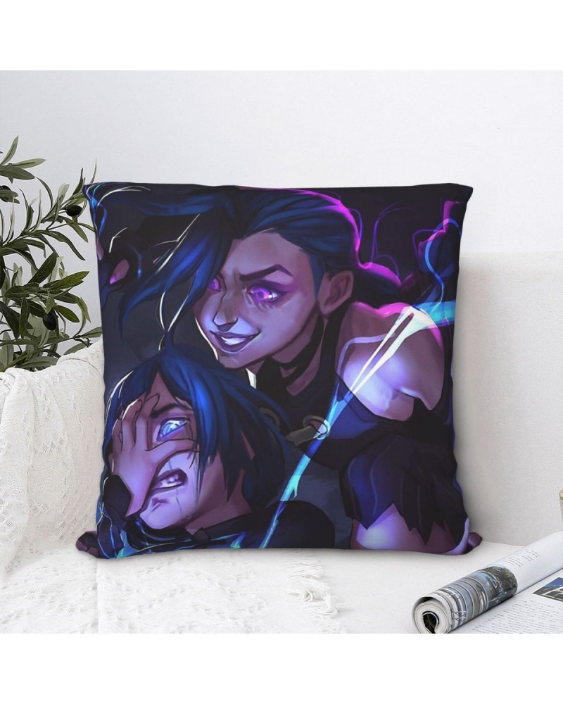 Jinx And Caitlyn Throw Pillow Case Arcane $4.87 Home Décor