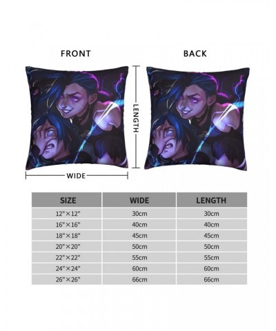 Jinx And Caitlyn Throw Pillow Case Arcane $4.87 Home Décor