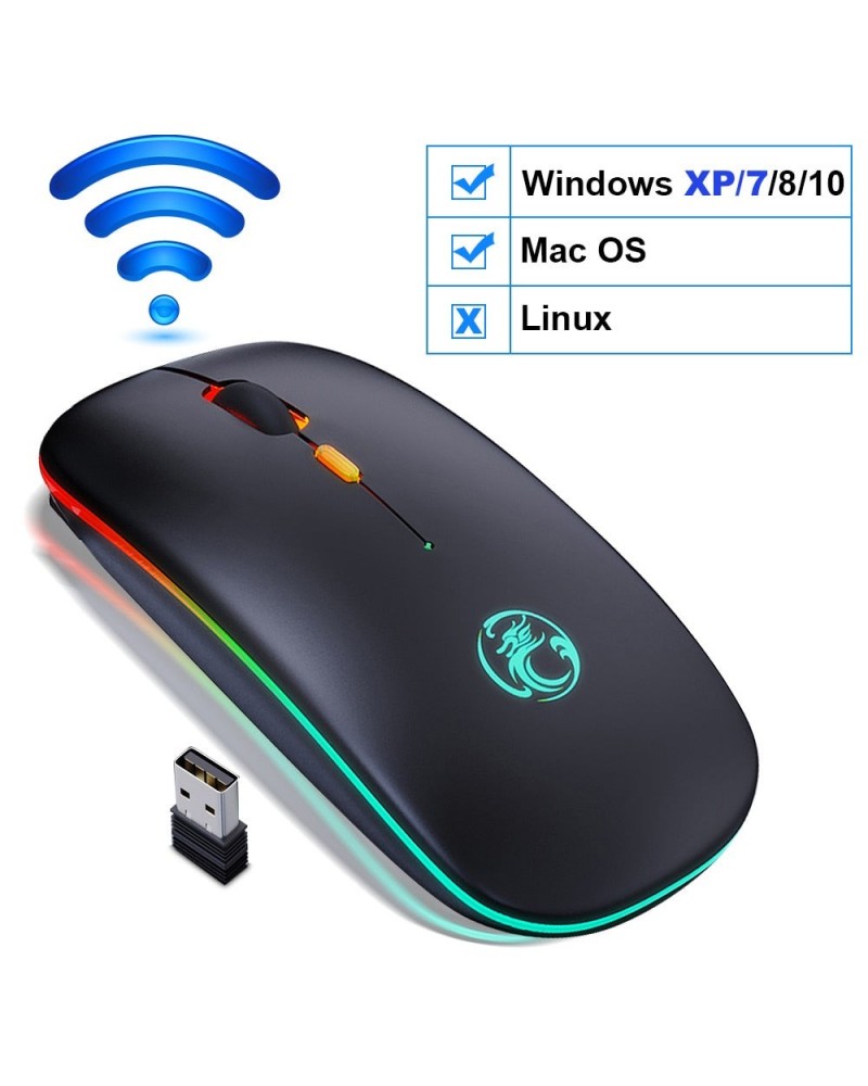 Wireless Mouse Bluetooth RGB Rechargeable $12.17 Mouses