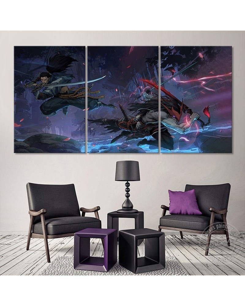 "Unforgiven" Yasuo and "The Unforgotten" Yone Poster - Canvas Painting $15.54 Posters