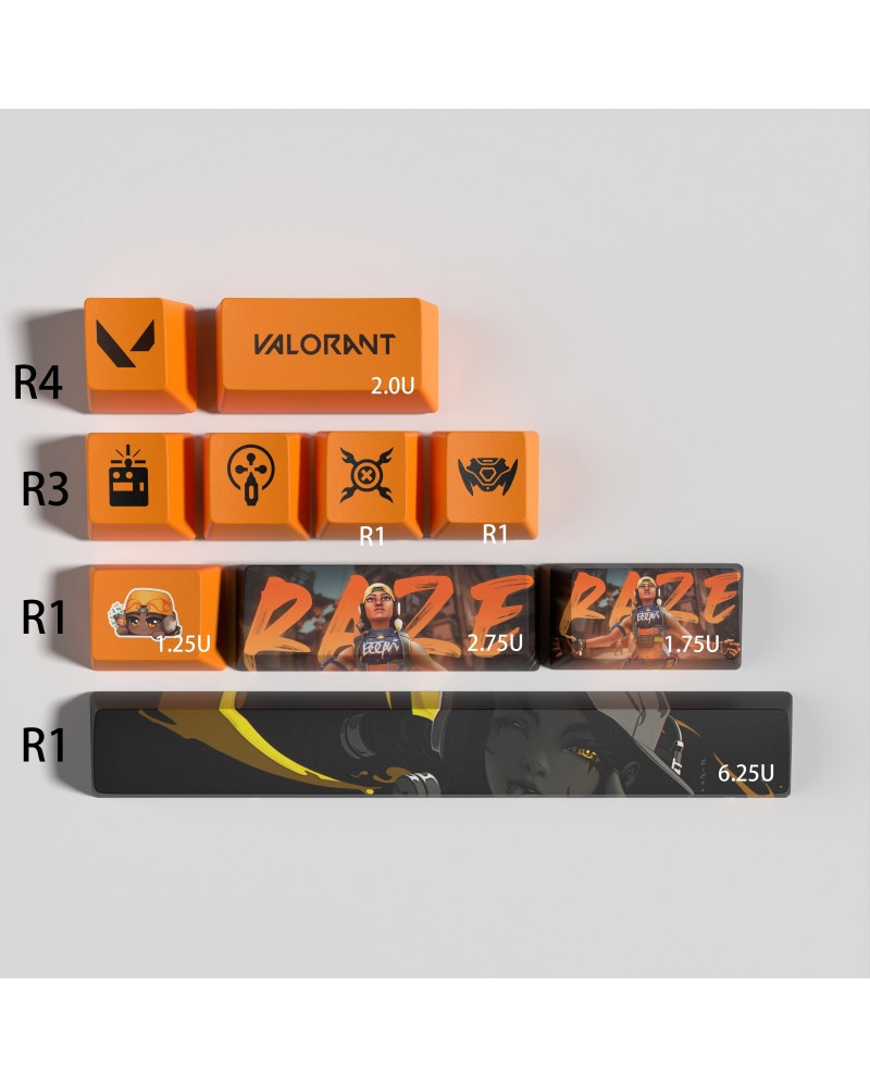 Valorant Raze Custom Keycaps - Best Gift for Valorant Player - Gamer Keycap Series $7.56 Valorant Keycaps