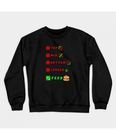 league of legends top mid bottom jungle feed lol funny design Sweatshirt TP2109 $16.72 Tops