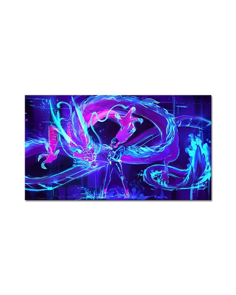 K/DA Akali "Neon Dragon" Poster - Canvas Painting $8.57 Posters