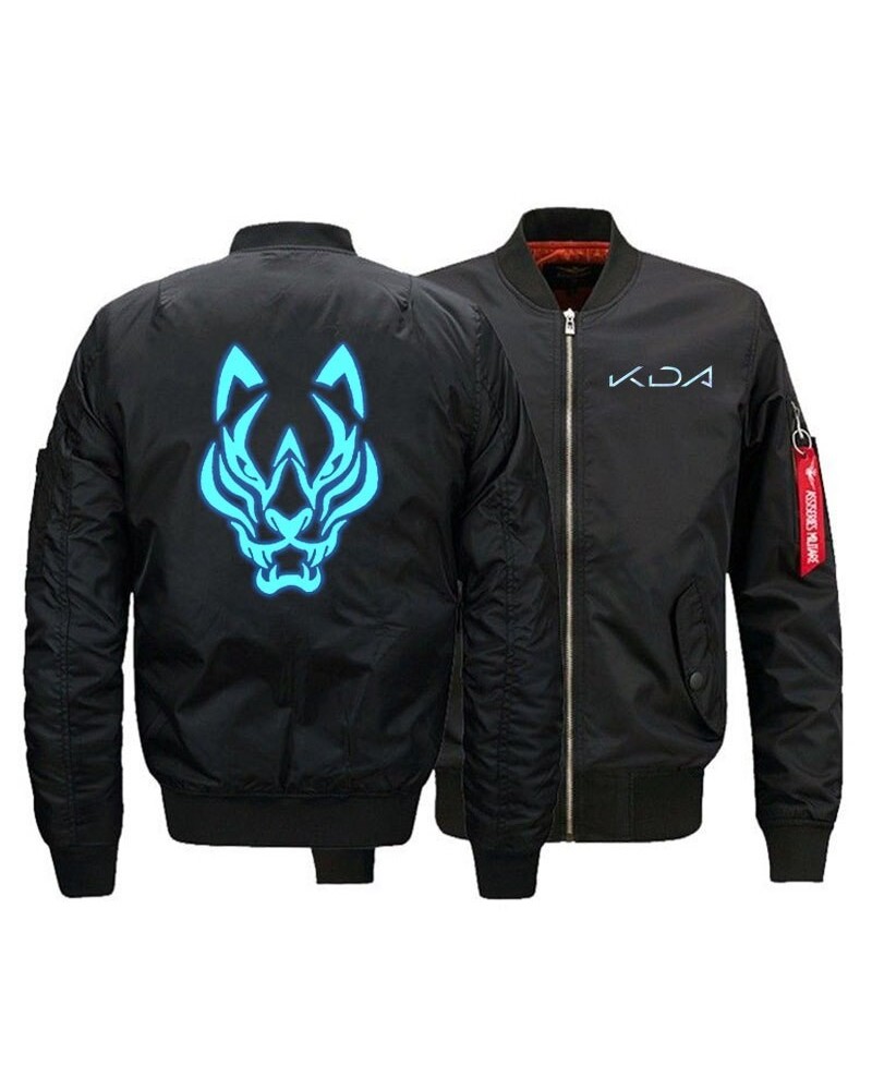 K/DA Baddest Akali Cosplay Bomber Flight Jacket $28.77 Hoodies & Jackets