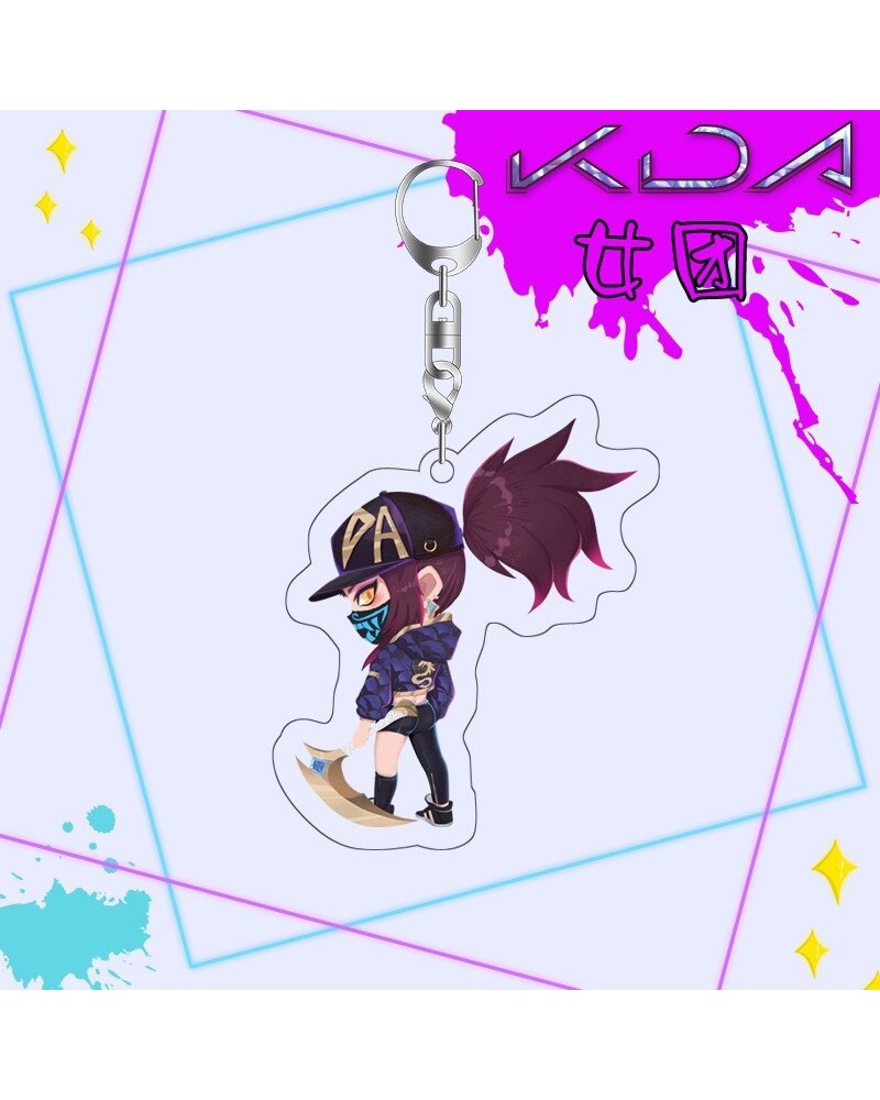 League Of Legends Acrylic KeyChains K/DA Akali Ahri KaiSa $3.96 Key Chains