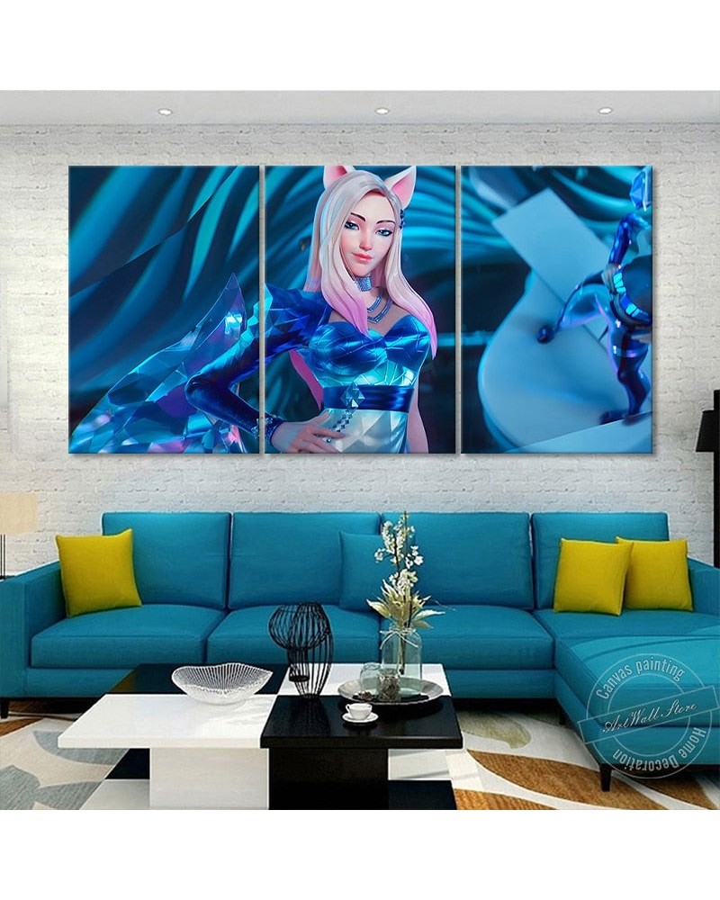 Ahri LOL K/DA ALL OUT Poster - Canvas Painting $14.40 Posters