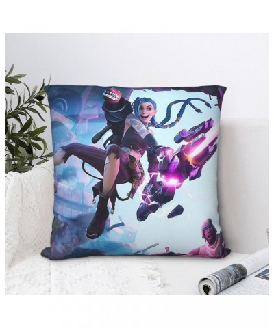 Jinx Anime Throw Pillow Case $4.87 Home Décor