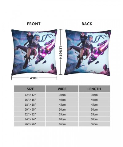 Jinx Anime Throw Pillow Case $4.87 Home Décor