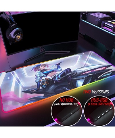 KDA Collection 6 Mouse Pad RGB League of Legends Gaming LED Backlit HUB Custom KDA Akali Mousepad With 4 Port USB Slipmat $12...