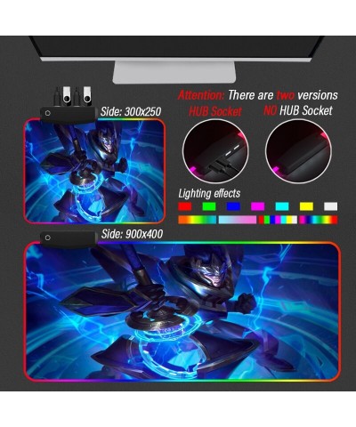 League of Legends Collection 20 RGB Mouse Pad League of Legends LED Gradient Washable Backlit Mat With Hub 4 Port USB $12.91 ...