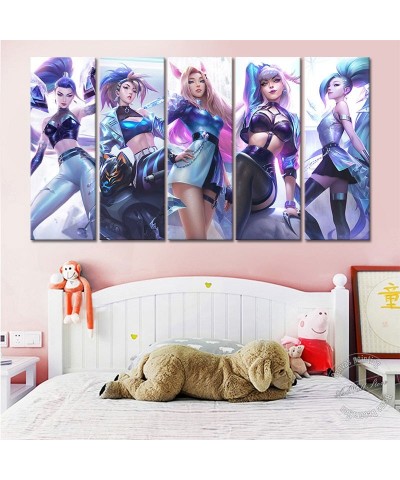 K/DA ALL OUT Akali Ahri Evelynn Kaisa Poster - Canvas Painting $13.83 Posters