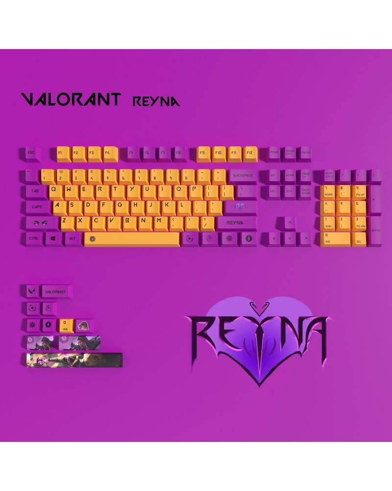 Valorant Reyna Custom Full Set Keycaps - Best Gift for Valorant Player - Gamer Keycap Series $25.92 Valorant Keycaps