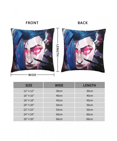 Jinx Head Throw Pillow Case Arcane $4.87 Home Décor