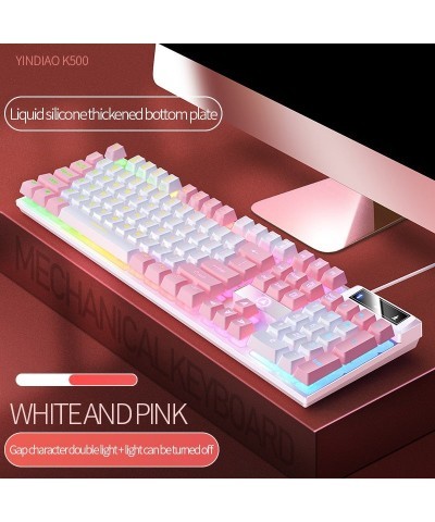 Gaming Keyboard-Mechanical Feel $13.64 Keyboards & Keycaps