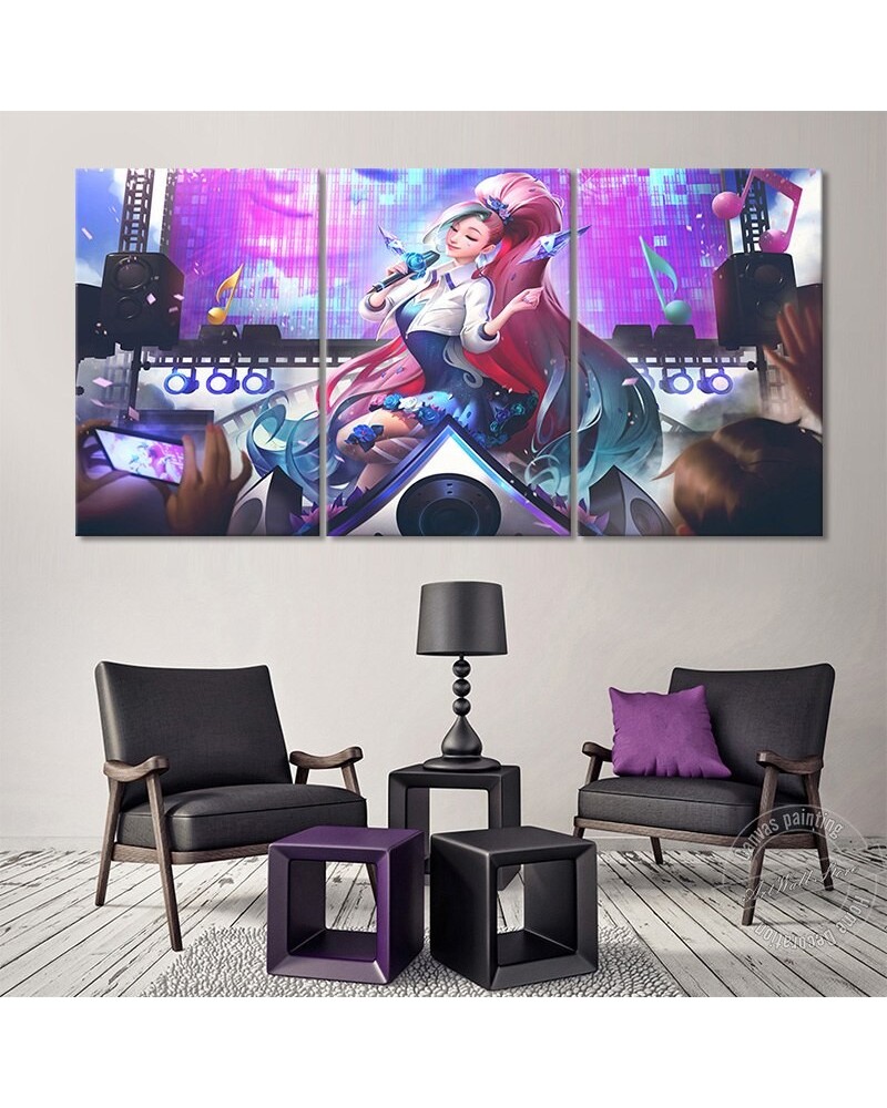 Seraphine "K/DA All Out" Poster - Canvas Painting $15.54 Posters