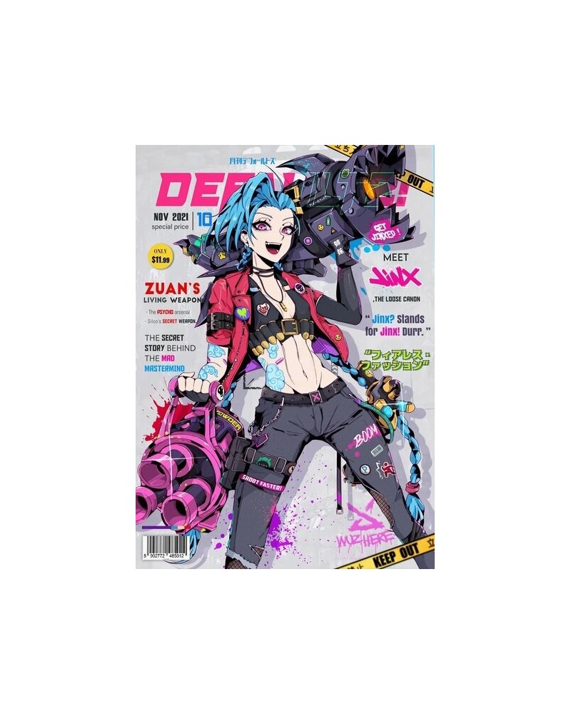 Arcane Series Jinx / Vi Fashion Magazine Poster - Canvas Painting $3.27 Posters