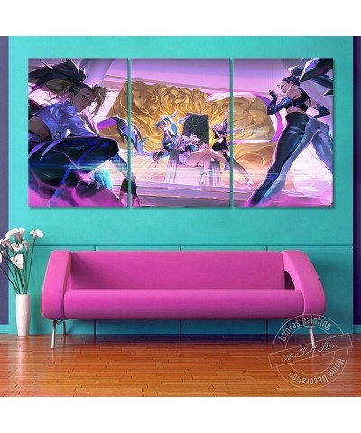 K/DA ALL OUT Akali Seraphine "TRUE DAMAGE" Poster - Canvas Painting $12.57 Posters