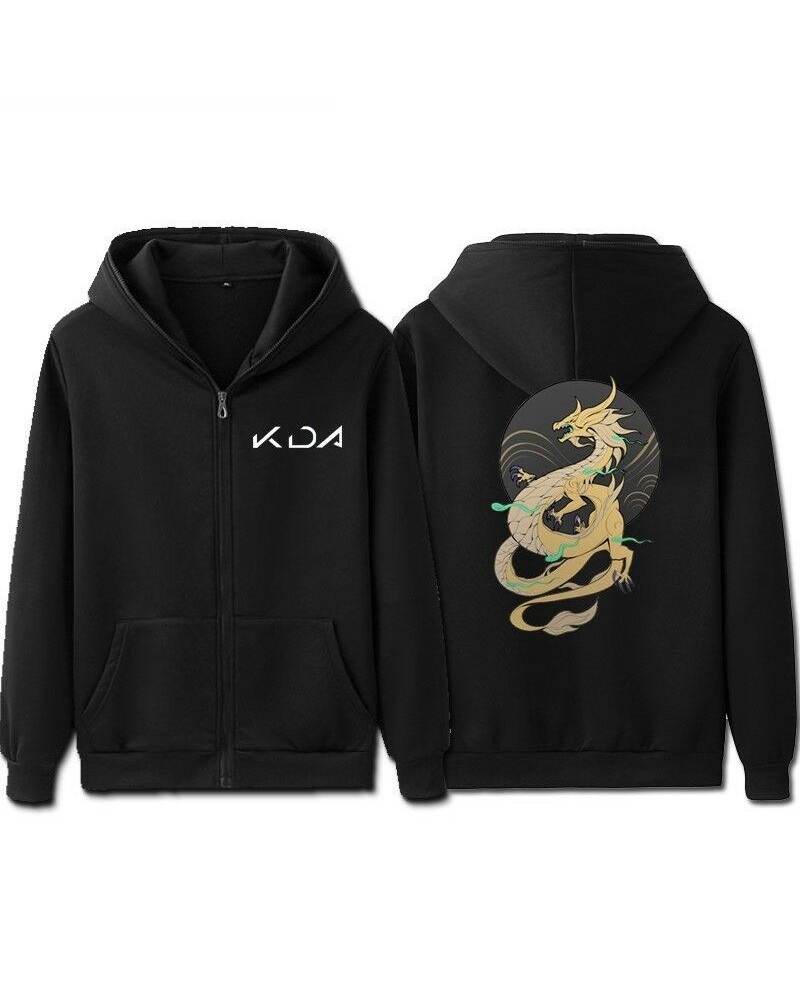 K/DA Akali Cosplay Black Hoodie Jacket $17.97 Hoodies & Jackets