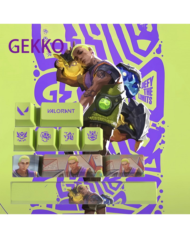 Valorant Gekko Custom Keycaps - Best Gift for Valorant Player - Gamer Keycap Series $11.22 Valorant Keycaps