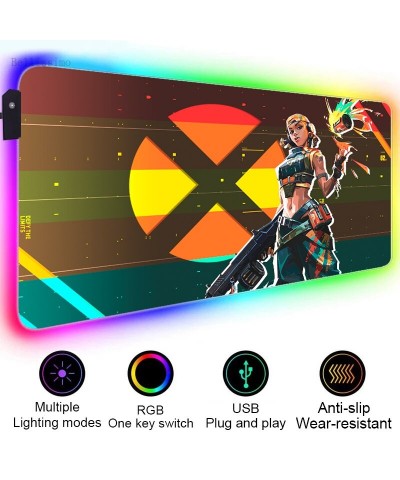 Valorant Rgb Gaming Mousepad All Agents ll - Jett Raze Phoenix Brimstone Mousepad $12.45 Valorant Mousepads