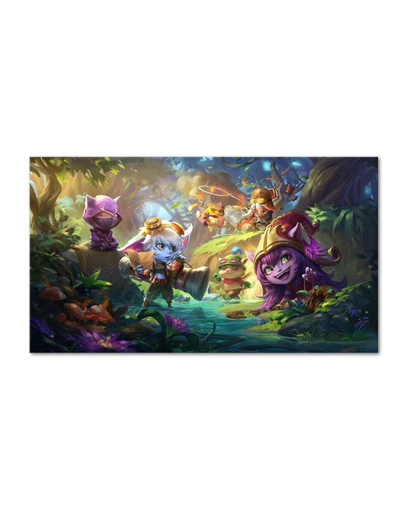 Yordles Kennen Tristana Teemo Corki Lulu Poster - Canvas Painting $7.32 Posters